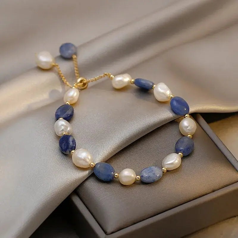 Elegantní náramek s oceánskými kopretinami | Zlato