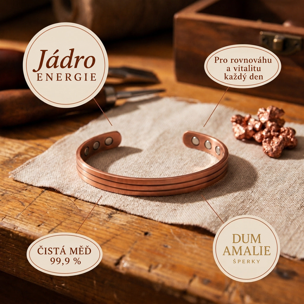Měděný náramek Jádro