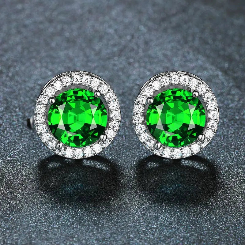 Náušnice se smaragdy a diamanty | Zlato
