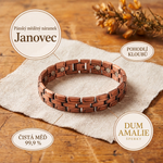 Pánský měděný náramek Janovec