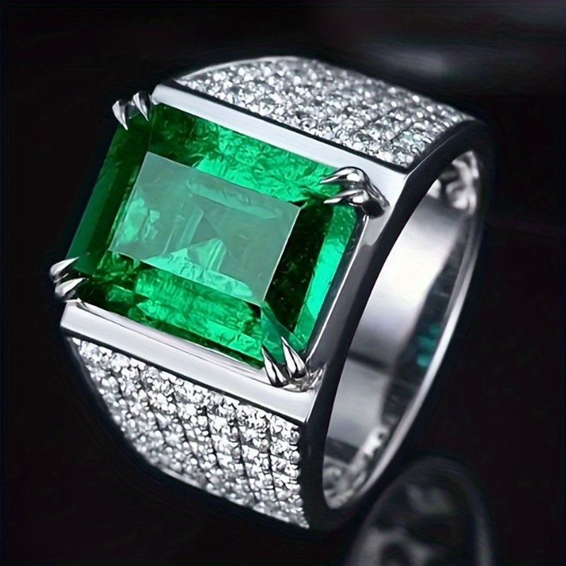 Prsten Elsa se smaragdem a diamanty | Zlato