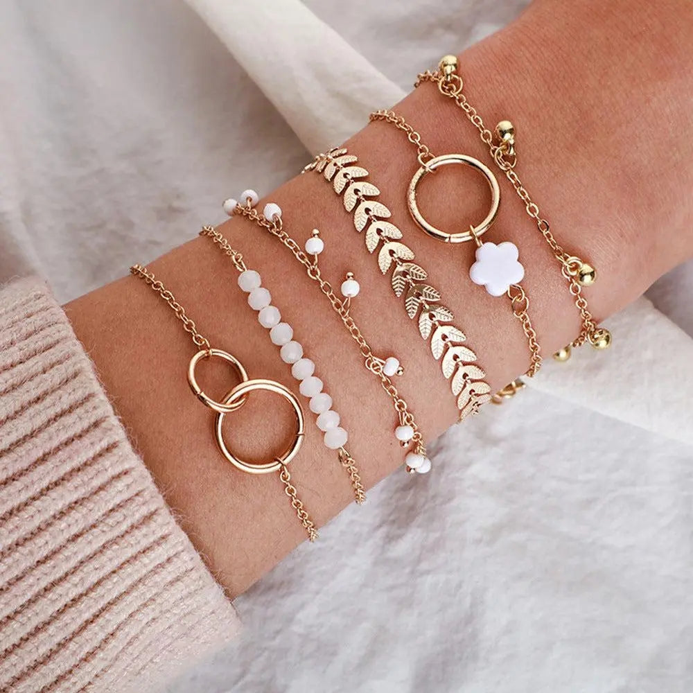 Souprava zlatých boho náramků | Zlato